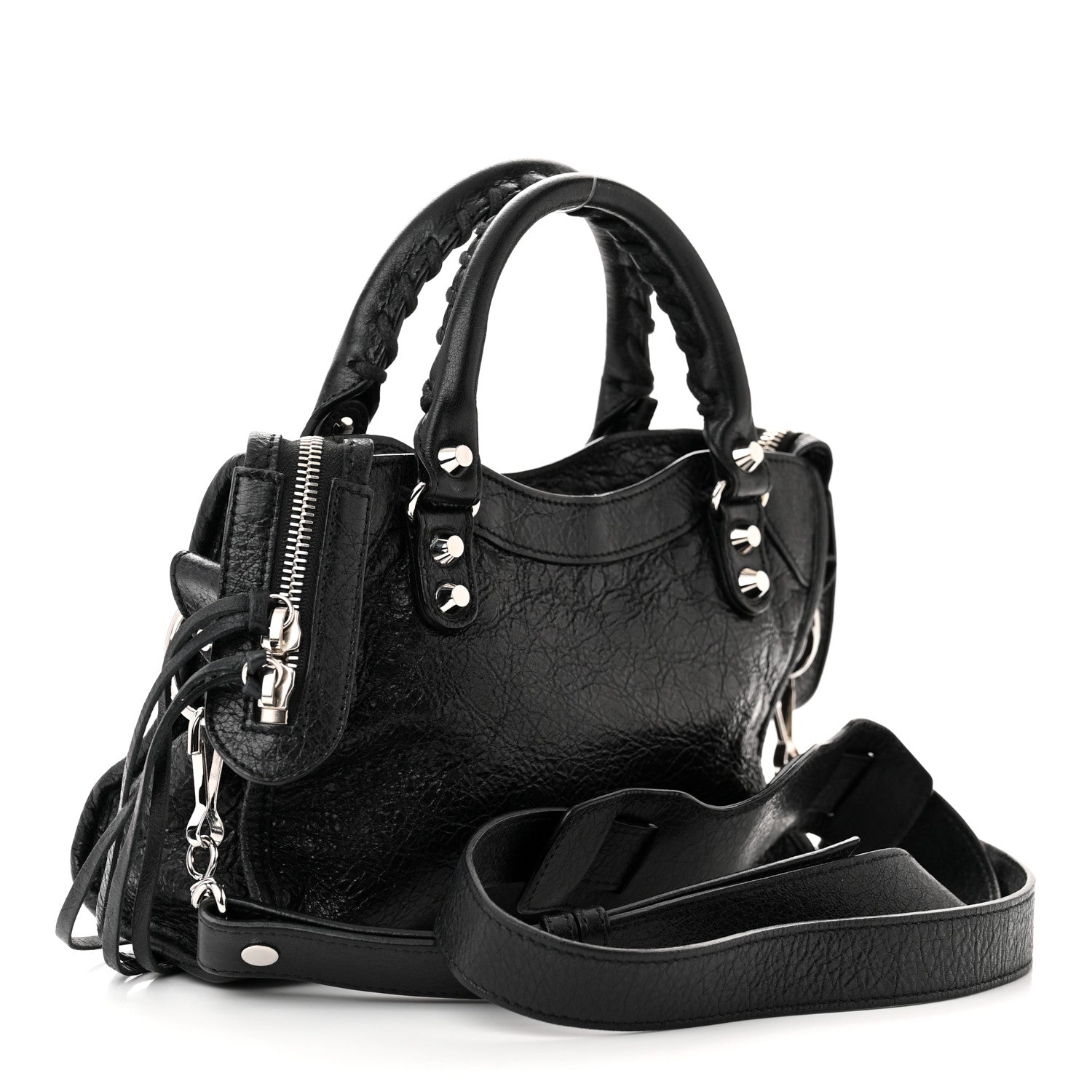 Balenciaga Agneau Classic Silver Hardware Mini City Black 3 of 10