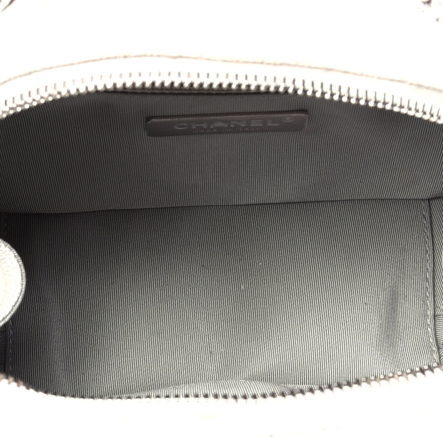 Chanel Metallic Caviar Small Coco Curve Vanity Bag Silver 5 of 9