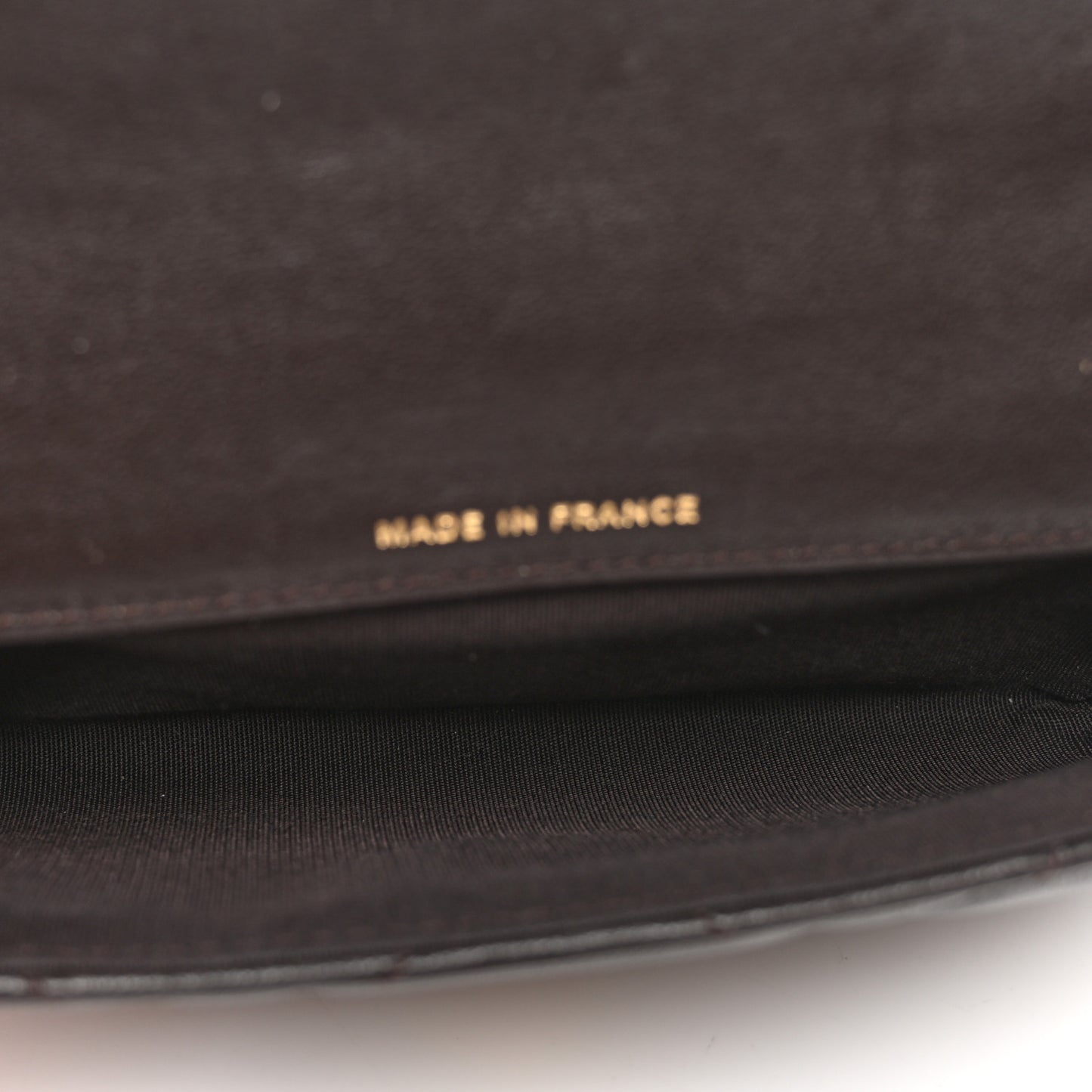 Goatskin Quilted Chanel 19 Glasses Case With Chain Brown