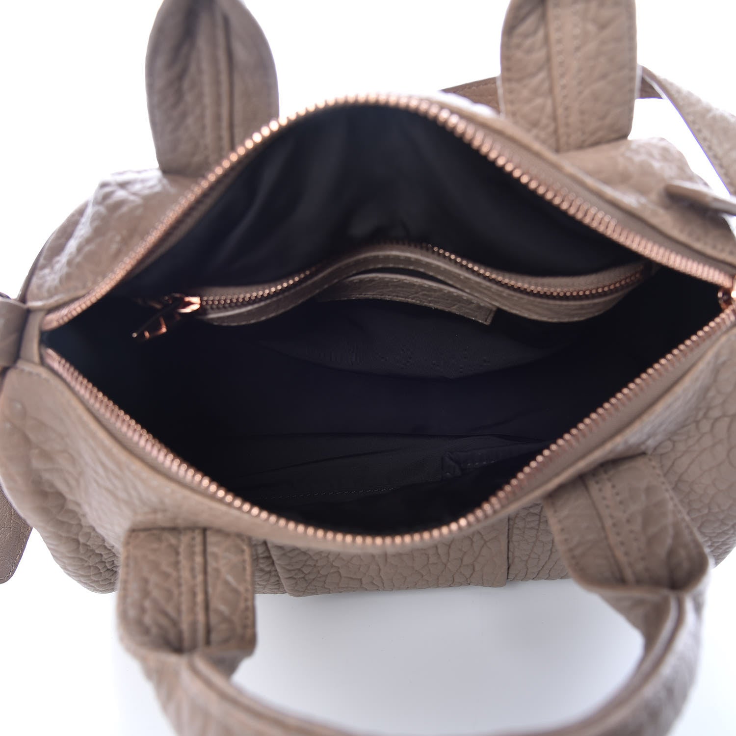 Alexander Wang Pebbled Lambskin Rocco Latte Rose Gold Hardware 6 of 12