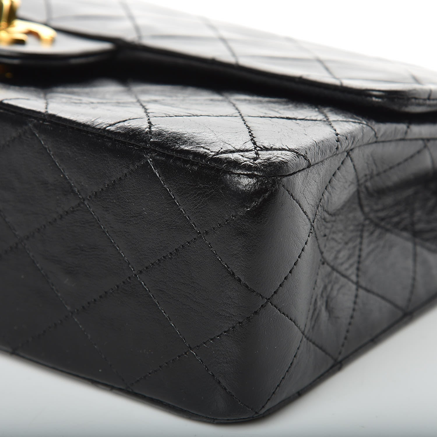 Chanel Lambskin Quilted Medium Double Flap Black 8 of 16