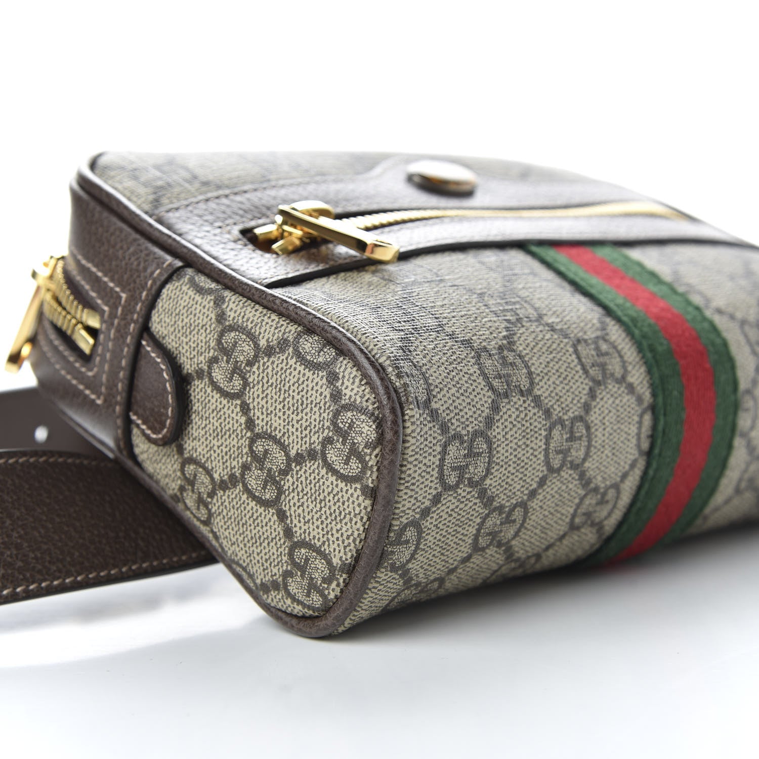 Gucci GG Supreme Monogram Web Small Ophidia Belt Bag 85 34 Dark Brown 6 of 12