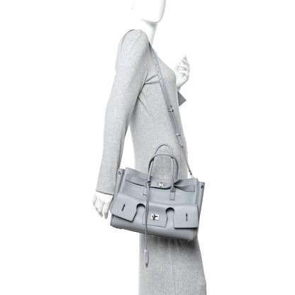 Balenciaga Smooth Calfskin Small Bel Air Carry All Bag Cloud Grey 2 of 9