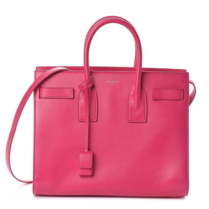 Saint Laurent Calfskin Small Sac De Jour Lipstick Fuchsia 1 of 9