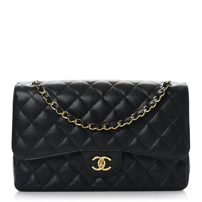 Chanel Caviar Quilted Jumbo Double Flap Black 1 of 9