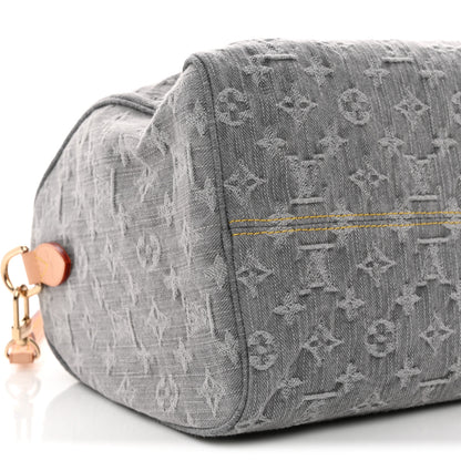 Louis Vuitton Monogram Denim Speedy Soft 30 Washed Gray 8 of 9