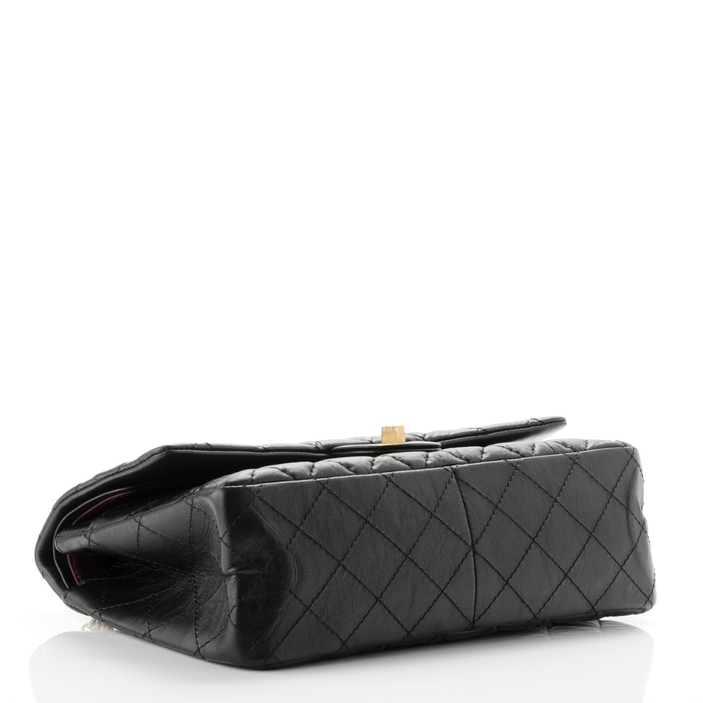 Aged Calfskin Quilted 2.55 Reissue 226 Flap Black