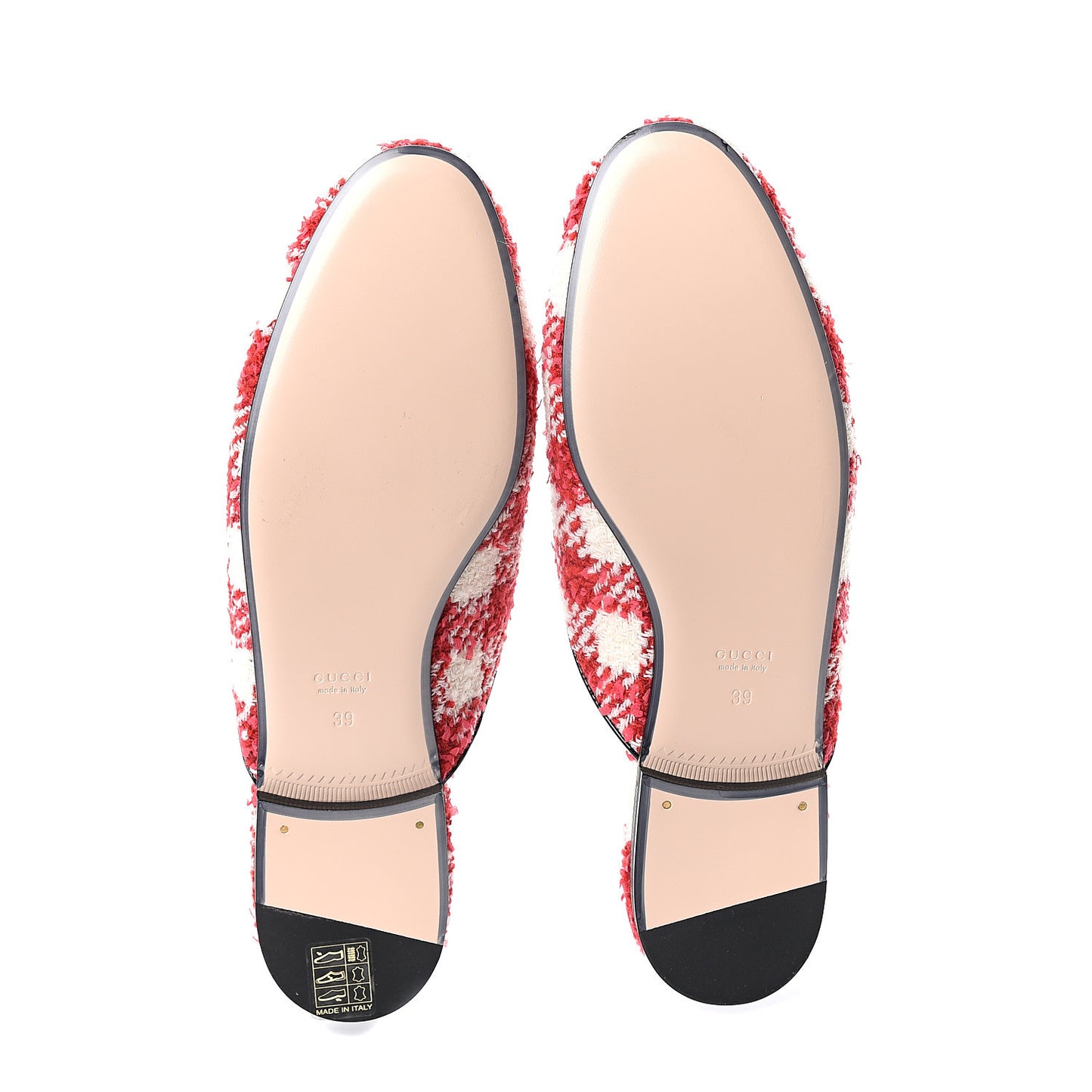 Tweed Check Womens Princetown Slippers 39 Red