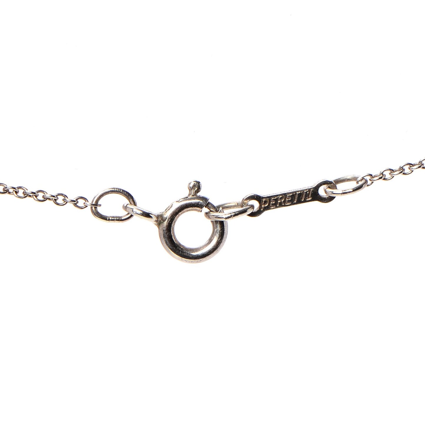 Sterling Silver 12mm Elsa Peretti Bean Pendant Necklace