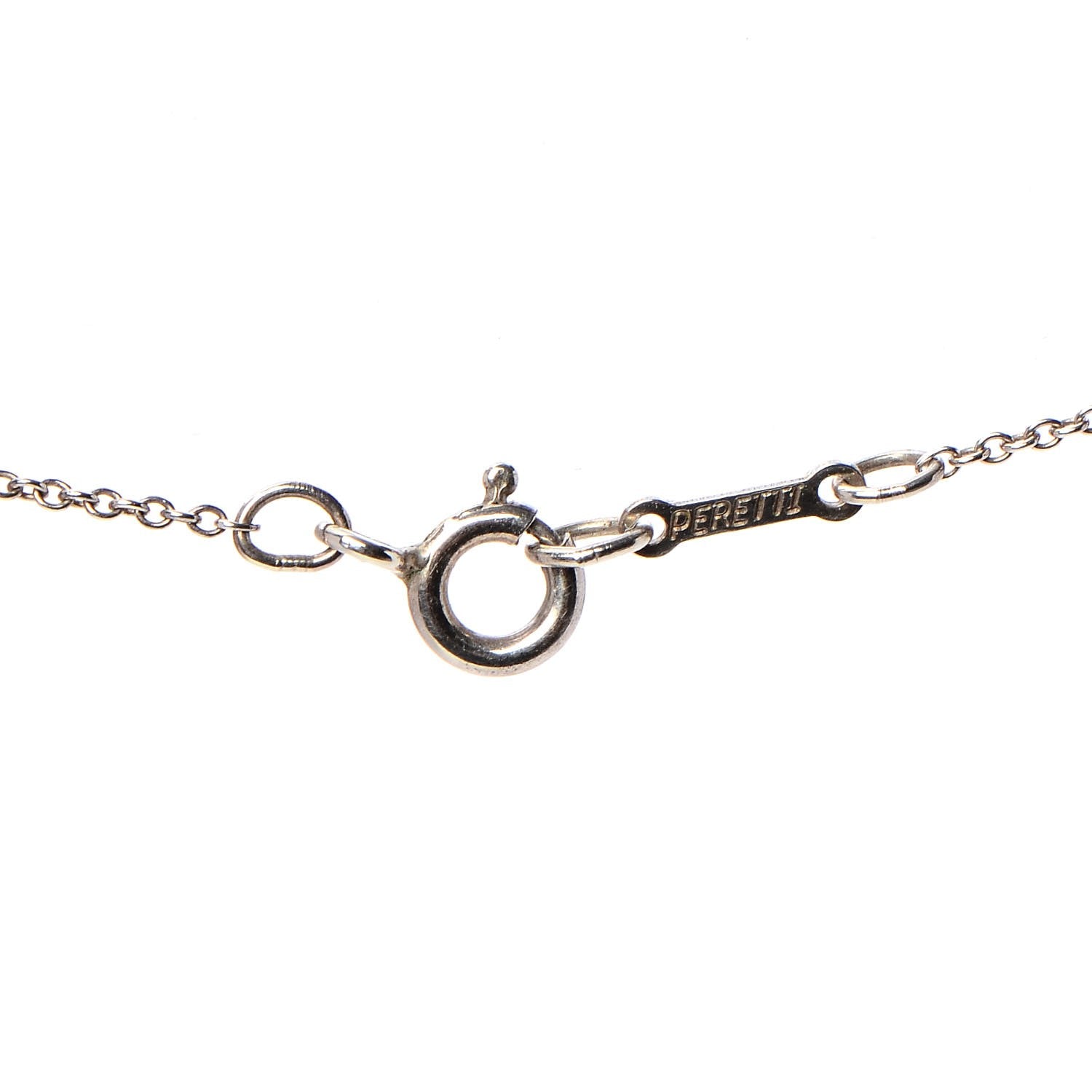 Tiffany Sterling Silver 12mm Elsa Peretti Bean Pendant Necklace 5 of 7