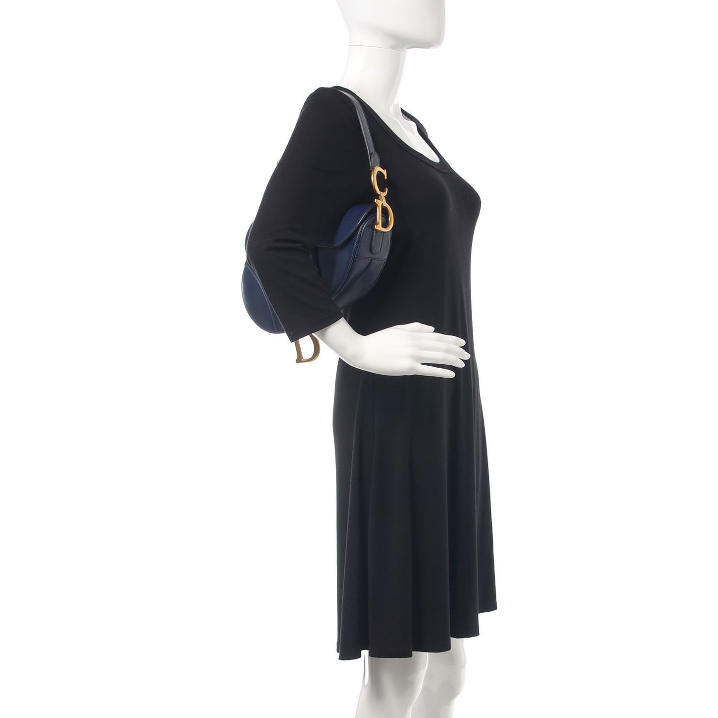 Calfskin Saddle Bag Indigo Blue