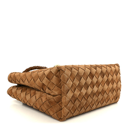 Bottega Veneta Suede Intrecciato Small Andiamo Shoulder Bag Amber 4 of 10