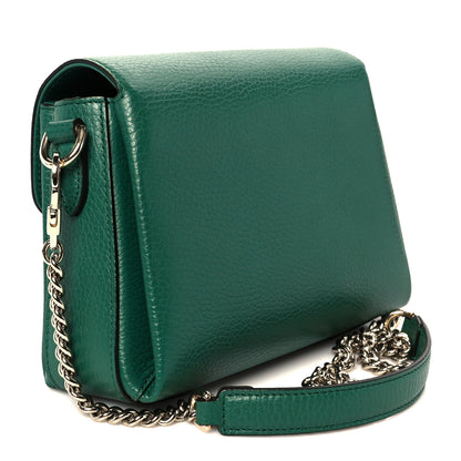 Gucci Dollar Calfskin Interlocking G Crossbody Bag Emerald 3 of 12