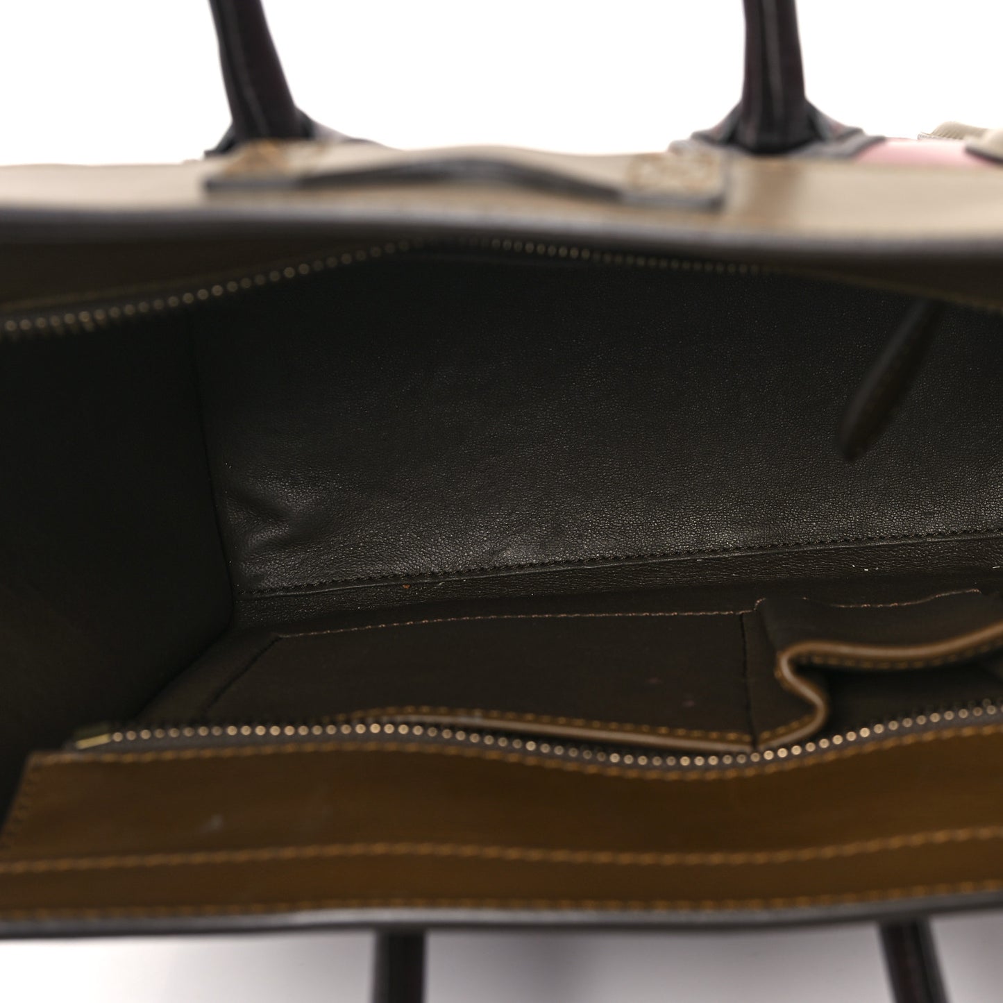 Satin Smooth Calfskin Micro Tri-Color Luggage Rust