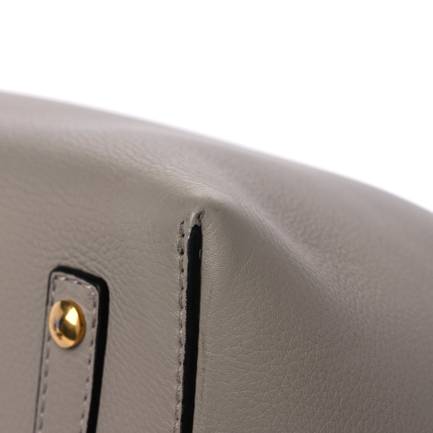 Soft Grain Calfskin Medium Belt Bag Mineral Grey