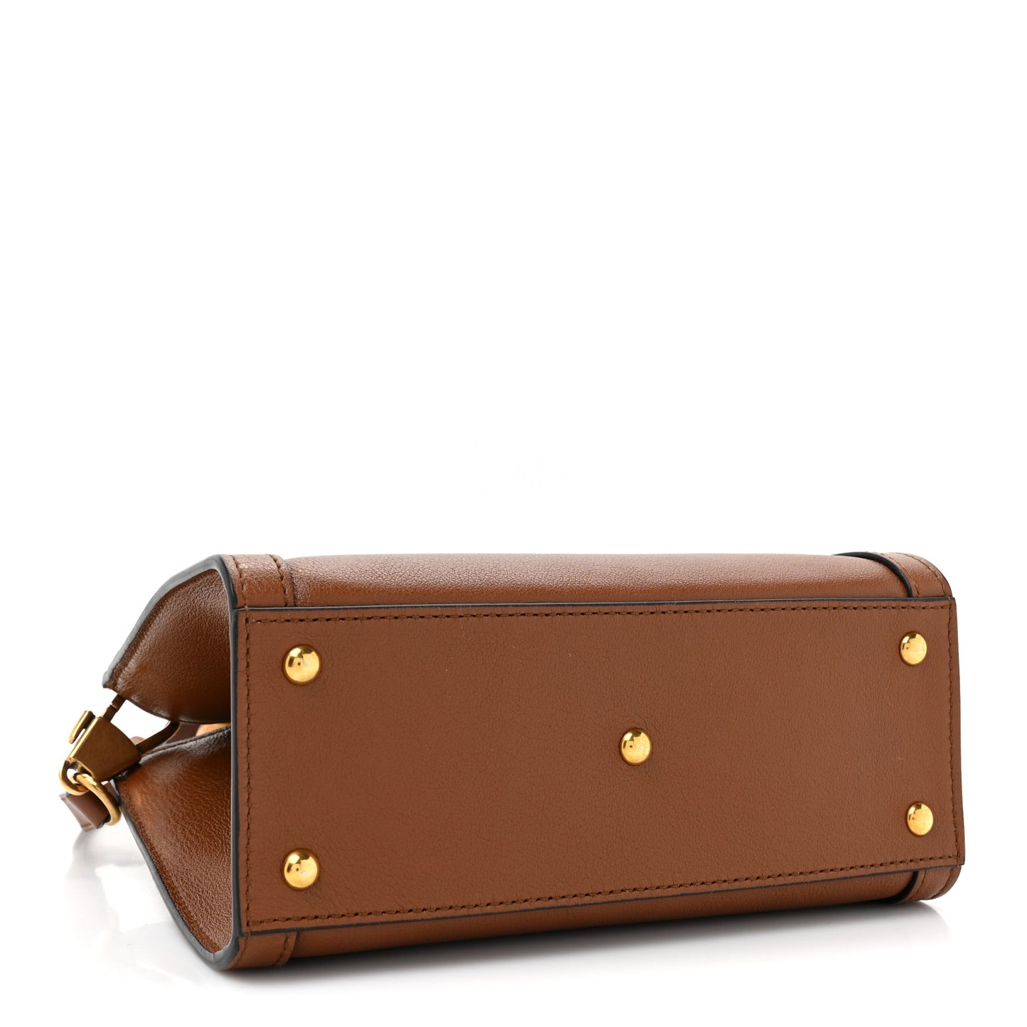 Wonka Grain Calfskin Mini Diana Tote Bag Cuir Yellow Fluo