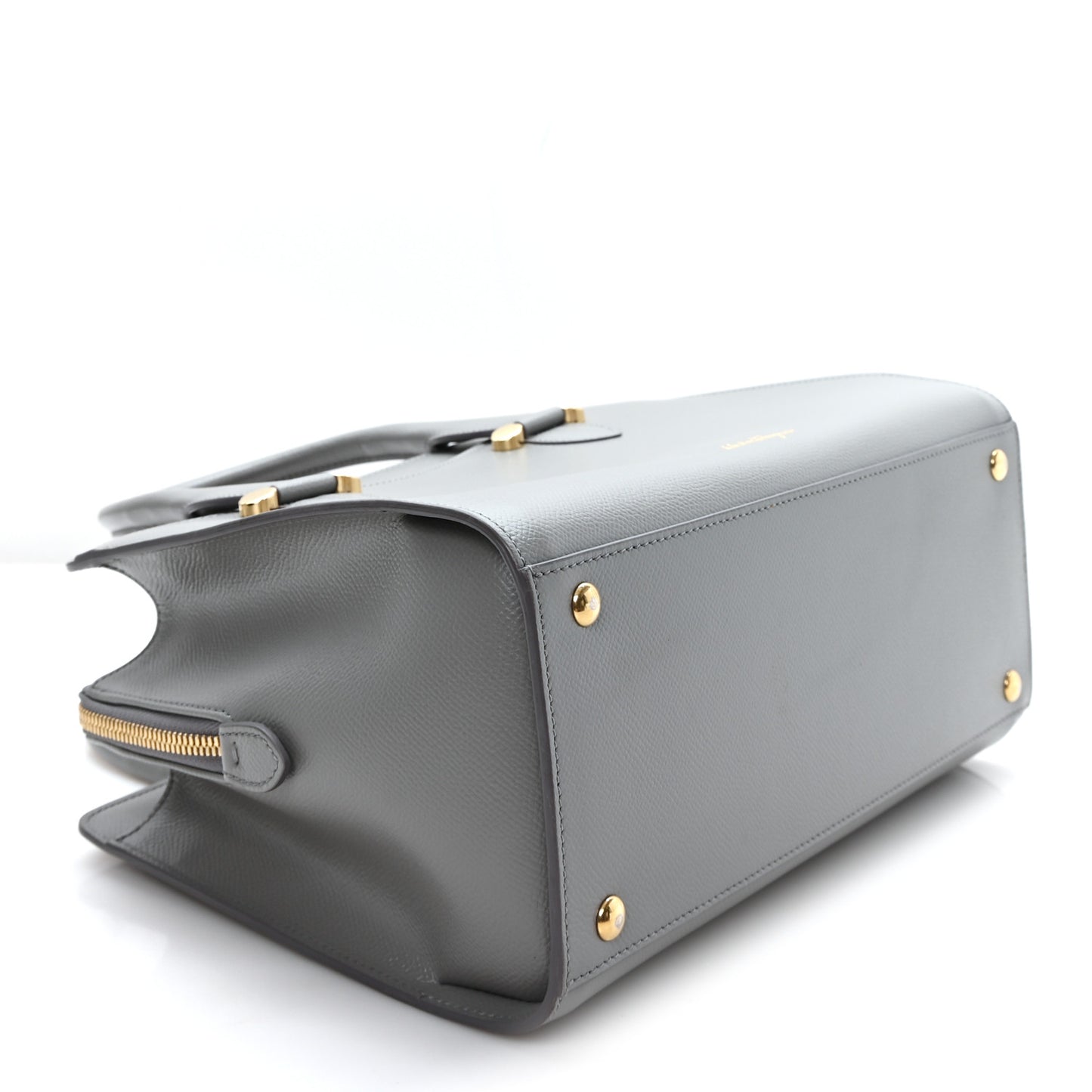 Hammered Calfskin Today Satchel Grey
