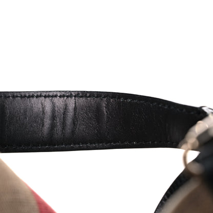 Burberry Canvas Mega Check Medium Ashby Hobo Black 23 of 25