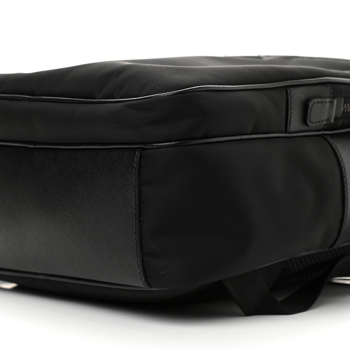 Re-Nylon Saffiano Mens Backpack Black