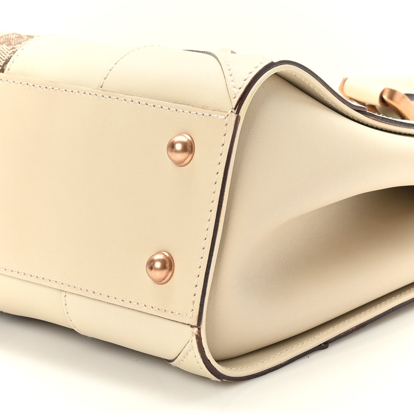Calfskin GG Monogram Tote Off White