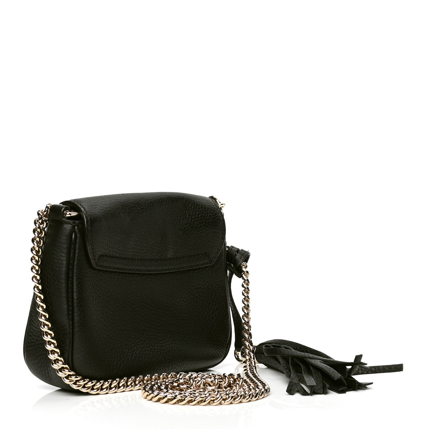 Gucci Pebbled Calfskin Small Soho Flap Crossbody Black 2 of 5