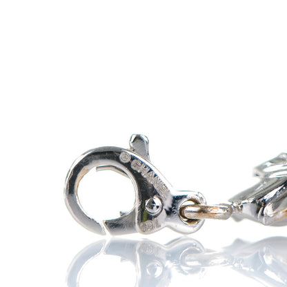 Chanel 18K White Gold Camellia Charm 3 of 4