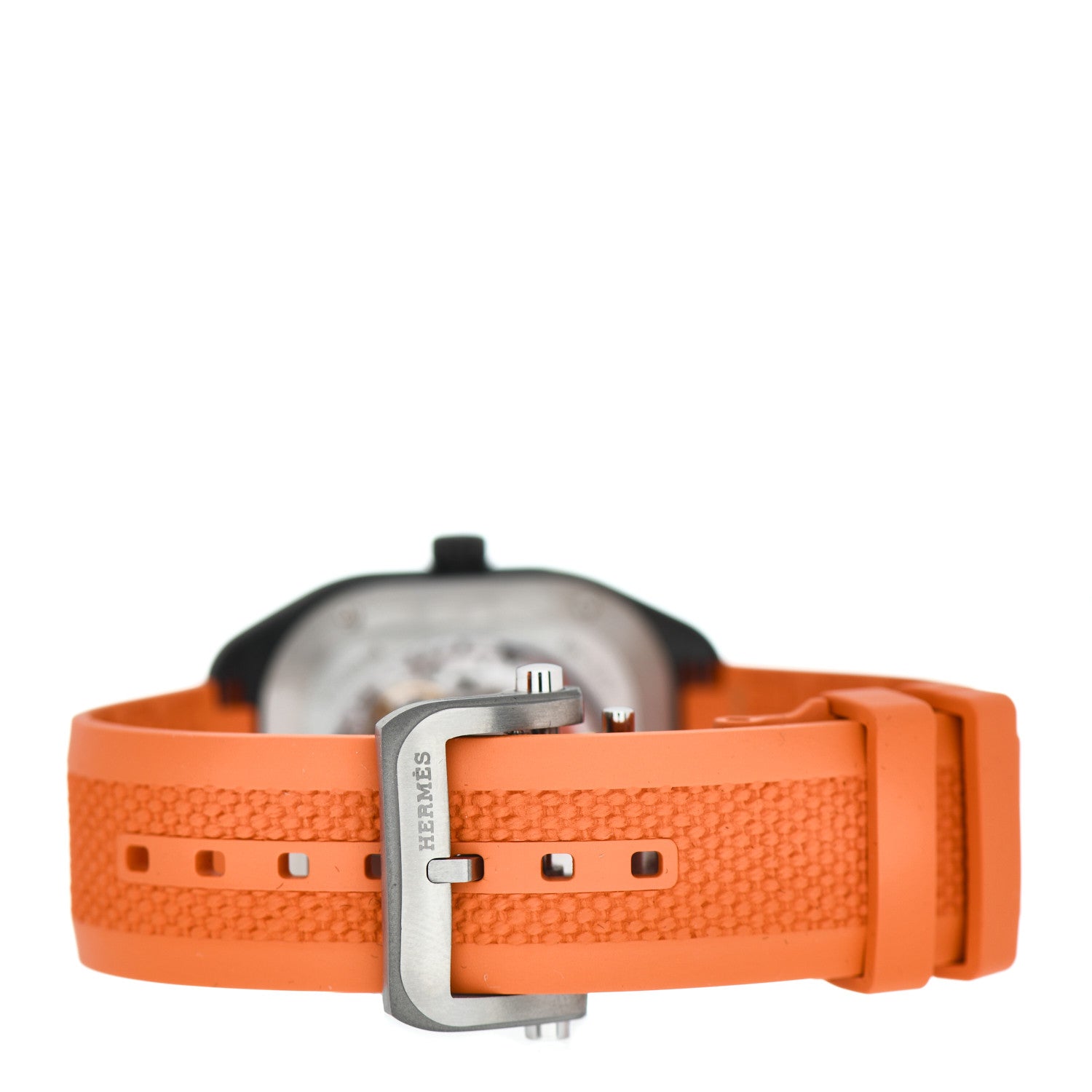 Hermes DLC Coated Titanium Rubber 39mm H08 Automatic Watch Orange 3 of 5