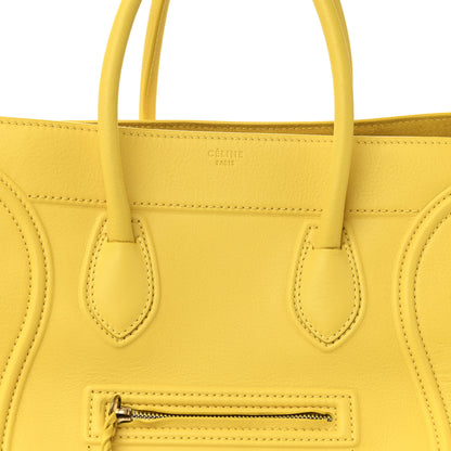 Celine Supple Calfskin Medium Phantom Luggage Sun Yellow 7 of 10