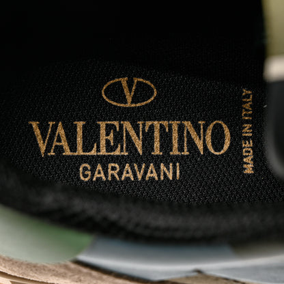 Valentino Garavani Nappa Suede Camouflage Womens Rockrunner Sneakers 41 Army Green Multicolor 6 of 9