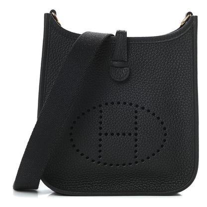 Hermes Taurillon Clemence Evelyne TPM Black 1 of 11