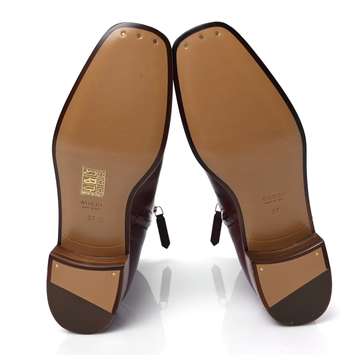 Goatskin Hills Logo Ankle Boots 37 Burgundy