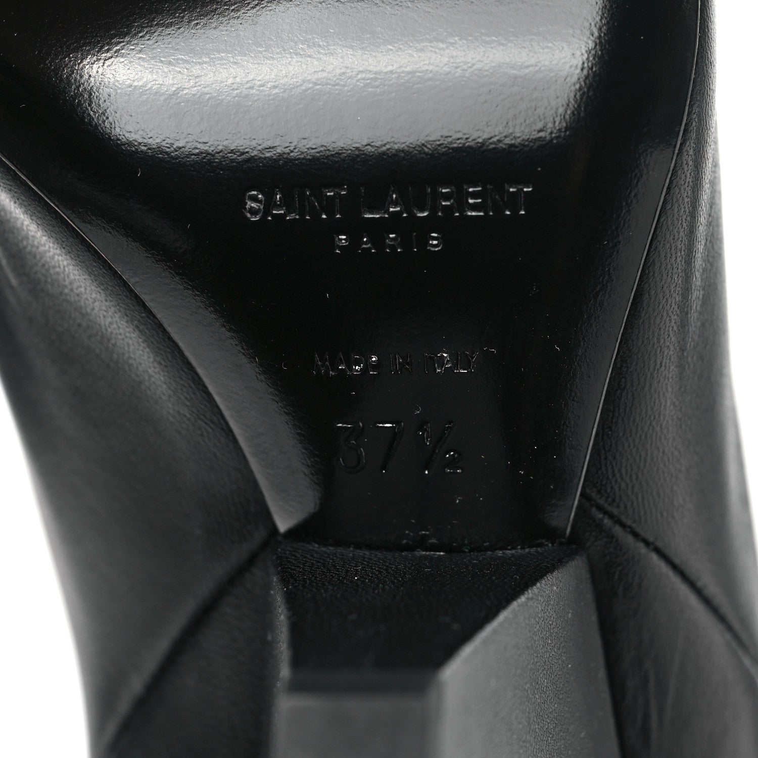 Saint Laurent Calfskin Niki 105 Thigh High Boots 37.5 Black 6 of 7