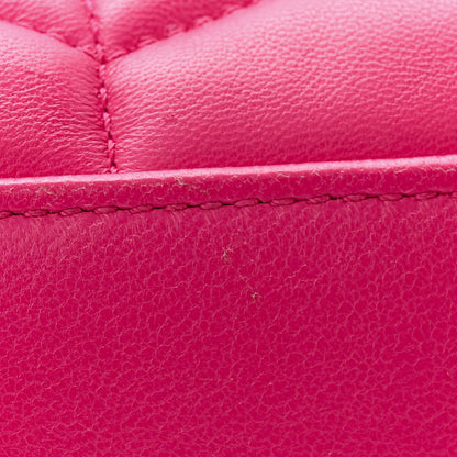 Saint Laurent Lambskin Quilted Toy Loulou Puffer Monogram Chain Satchel Bubblegum 13 of 15