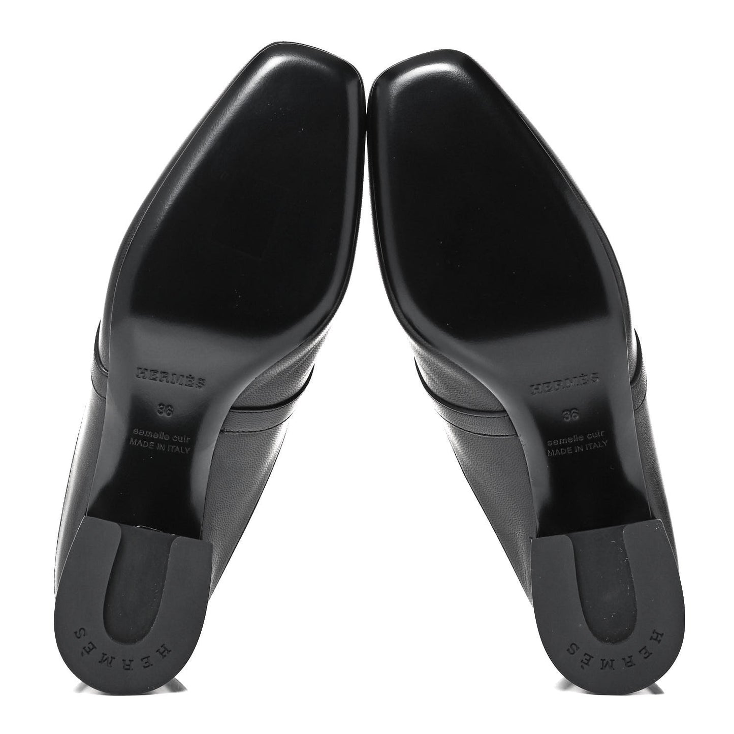 Goatskin Blossom Mules 36 Black