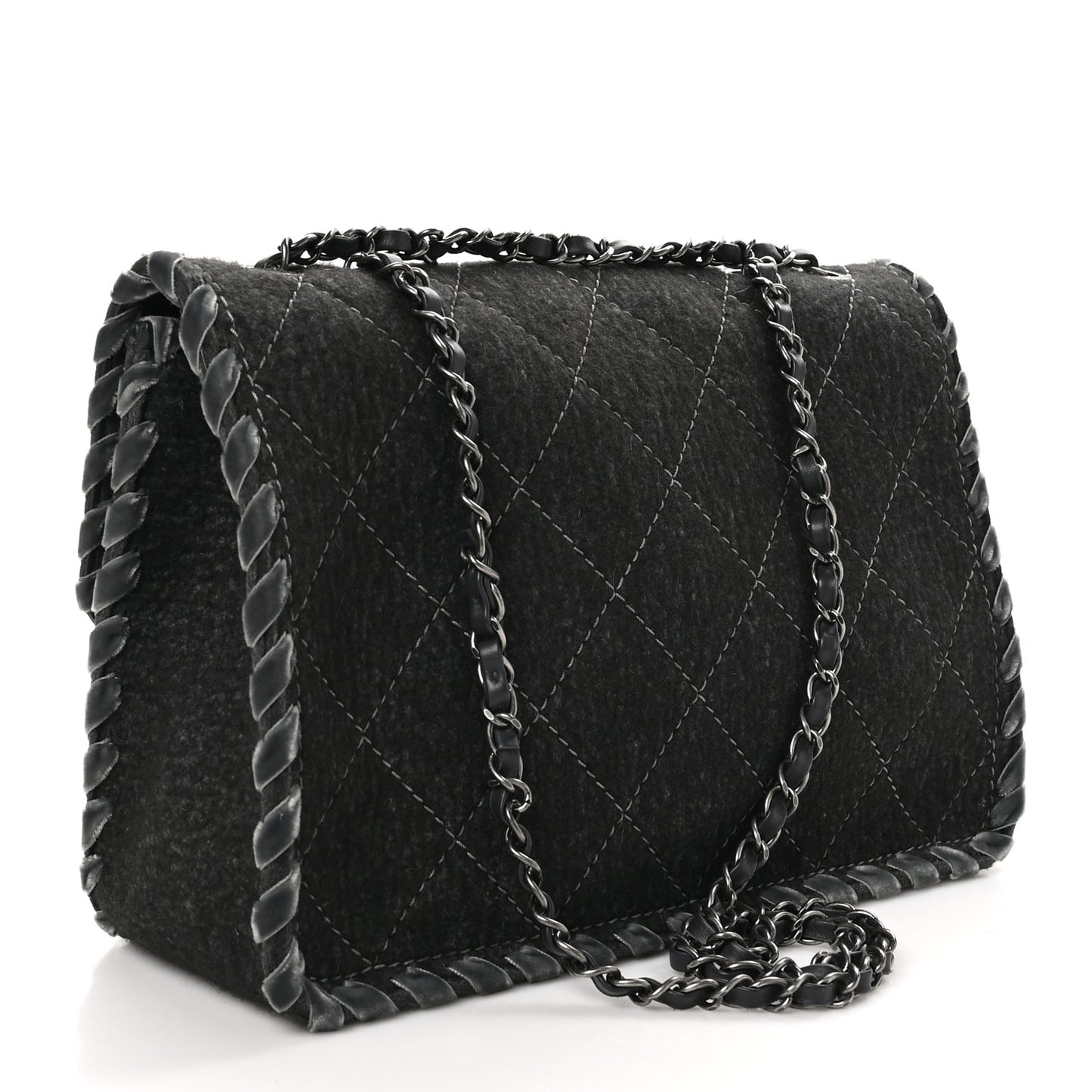 Fancy Felt Flap Grey