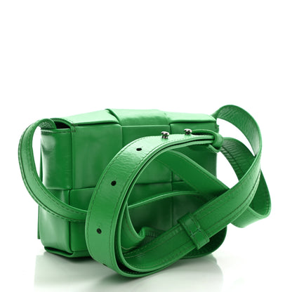 Bottega Veneta Crinkled Lambskin Maxi Intrecciato Extra Mini Cassette Crossbody Bag Parakeet 3 of 9