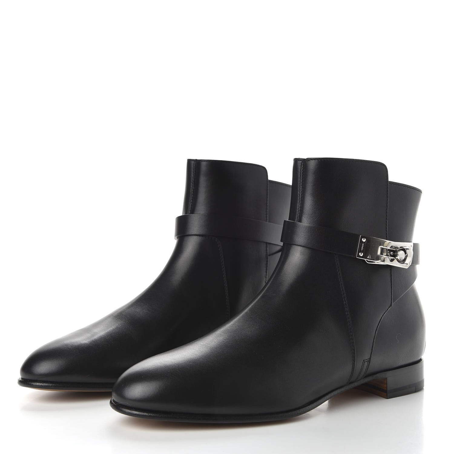 Hermes Calfskin Neo Low Boots 37 Black 2 of 9