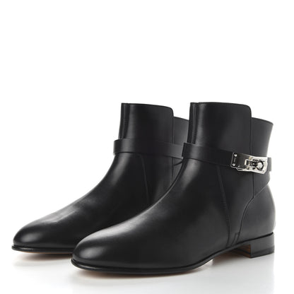 Hermes Calfskin Neo Low Boots 37 Black 2 of 9