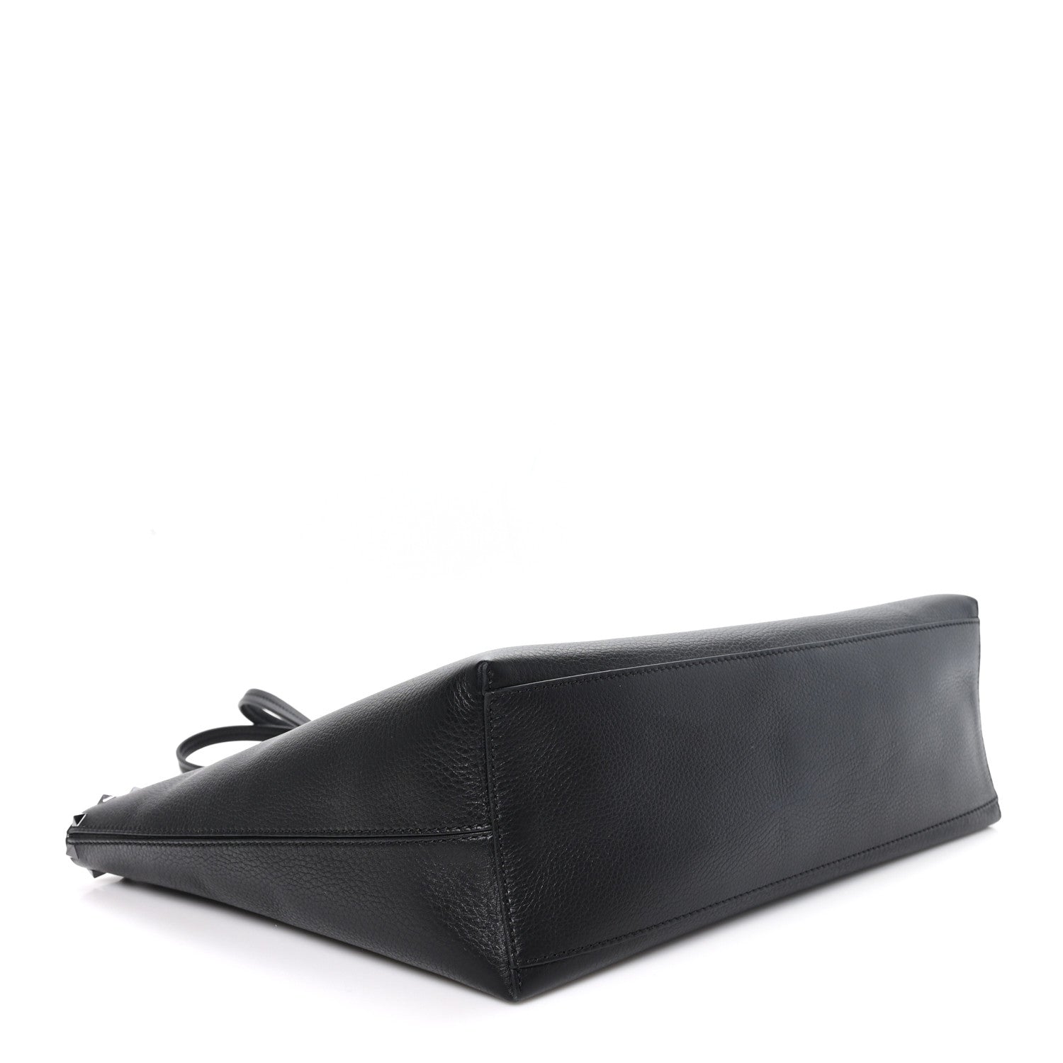 Valentino Garavani Grained Calfskin Rockstud Shoulder Tote Black 4 of 10