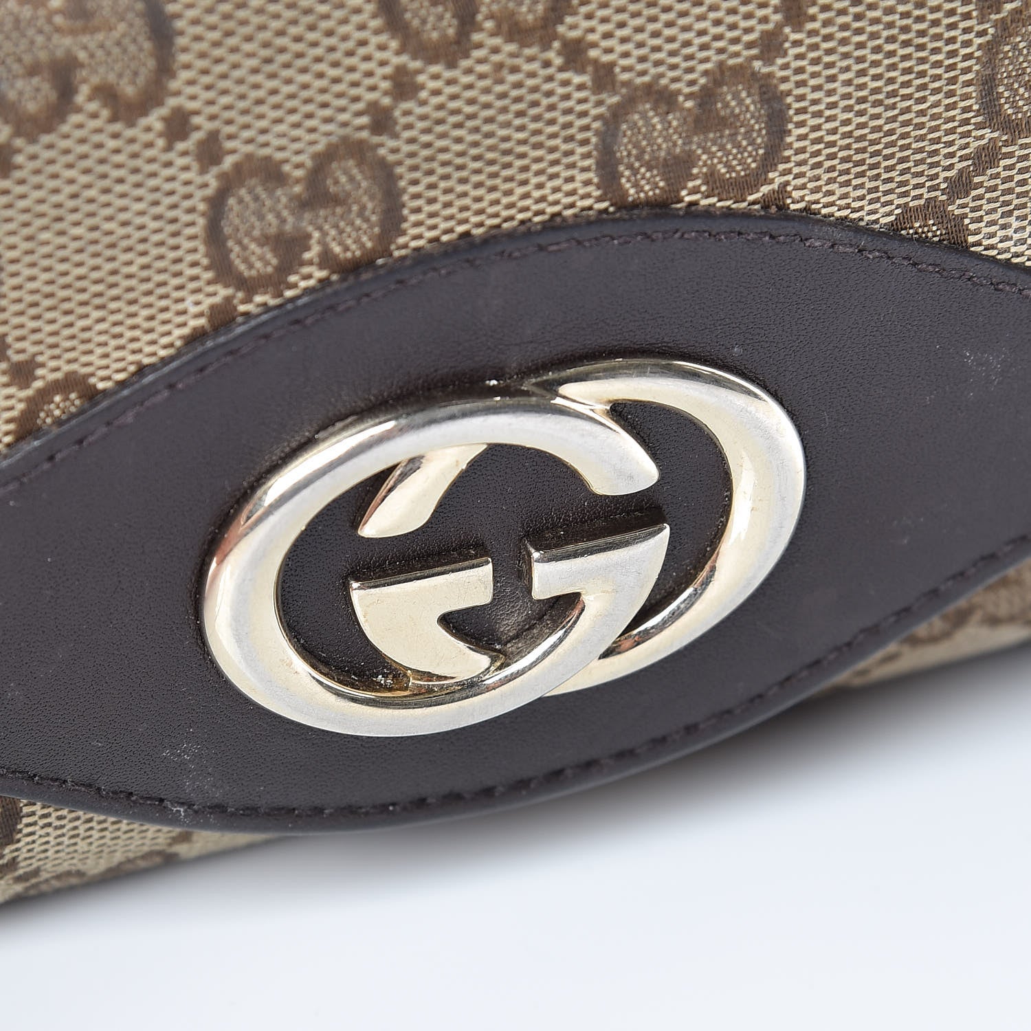 Gucci Monogram Margaux Calfskin Sukey Continental Organizer Wallet Beige Ebony Cocoa 12 of 12