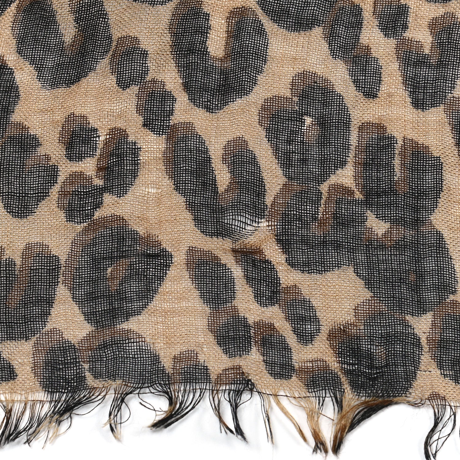 Louis Vuitton Cashmere Silk Leopard Etole Stole Marron 6 of 8