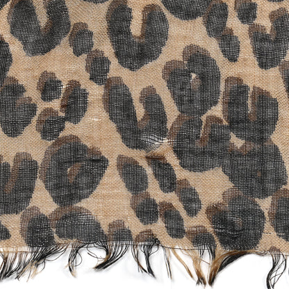 Louis Vuitton Cashmere Silk Leopard Etole Stole Marron 6 of 8