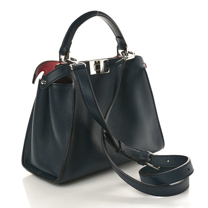Fendi Vitello Tahiti Burro Medium Peekaboo Iconic Essentially Satchel Blue Notte Flamingo Black Cherry 2 of 10