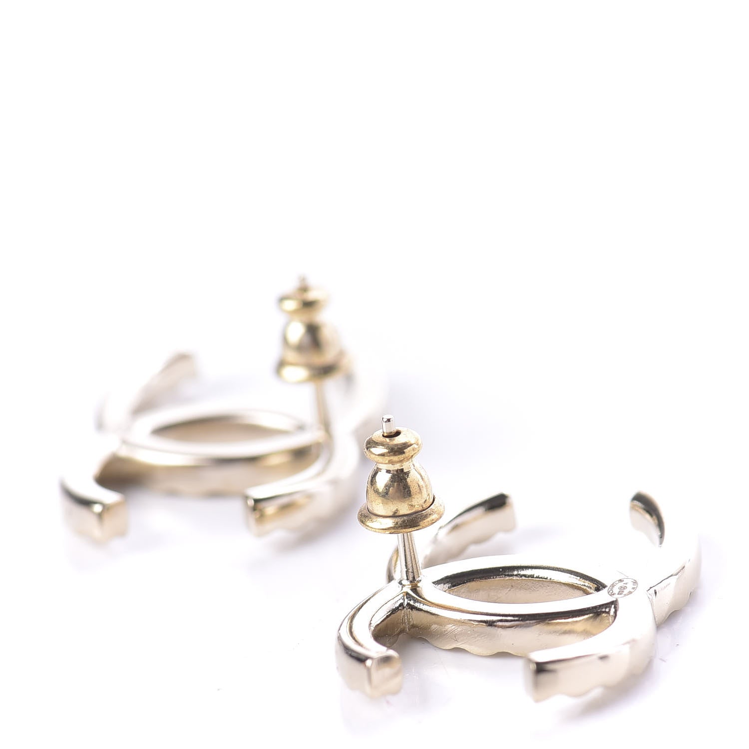 Chanel Baguette Crystal High Society CC Earrings Gold 2 of 3
