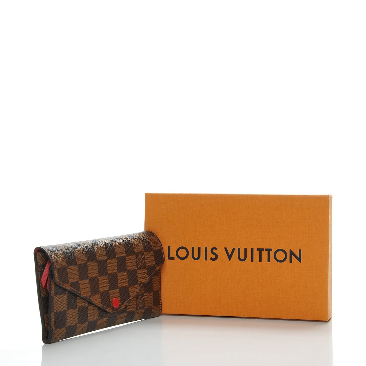 Damier Ebene Josephine Wallet Red