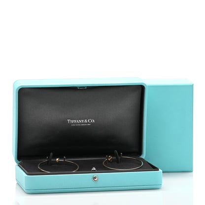 Tiffany 18K Yellow Gold Extra Large T Wire Hoop Earrings 5 of 5