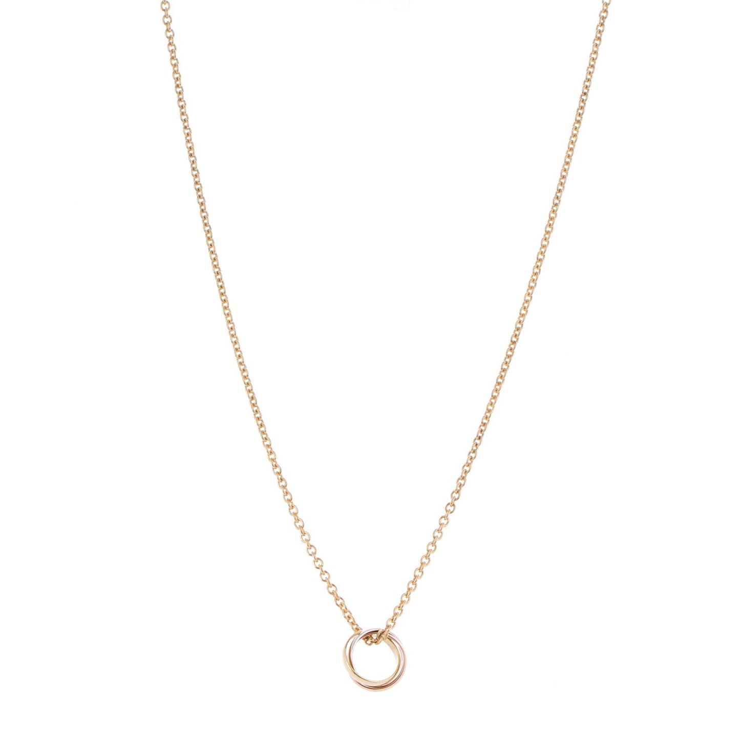 18K Pink Yellow White Gold Trinity Pendant Necklace