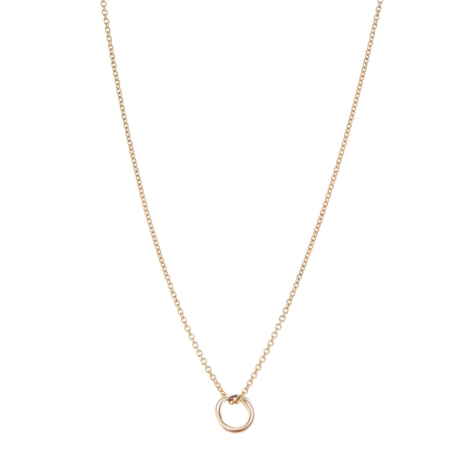 Cartier 18K Pink Yellow White Gold Trinity Pendant Necklace 1 of 6