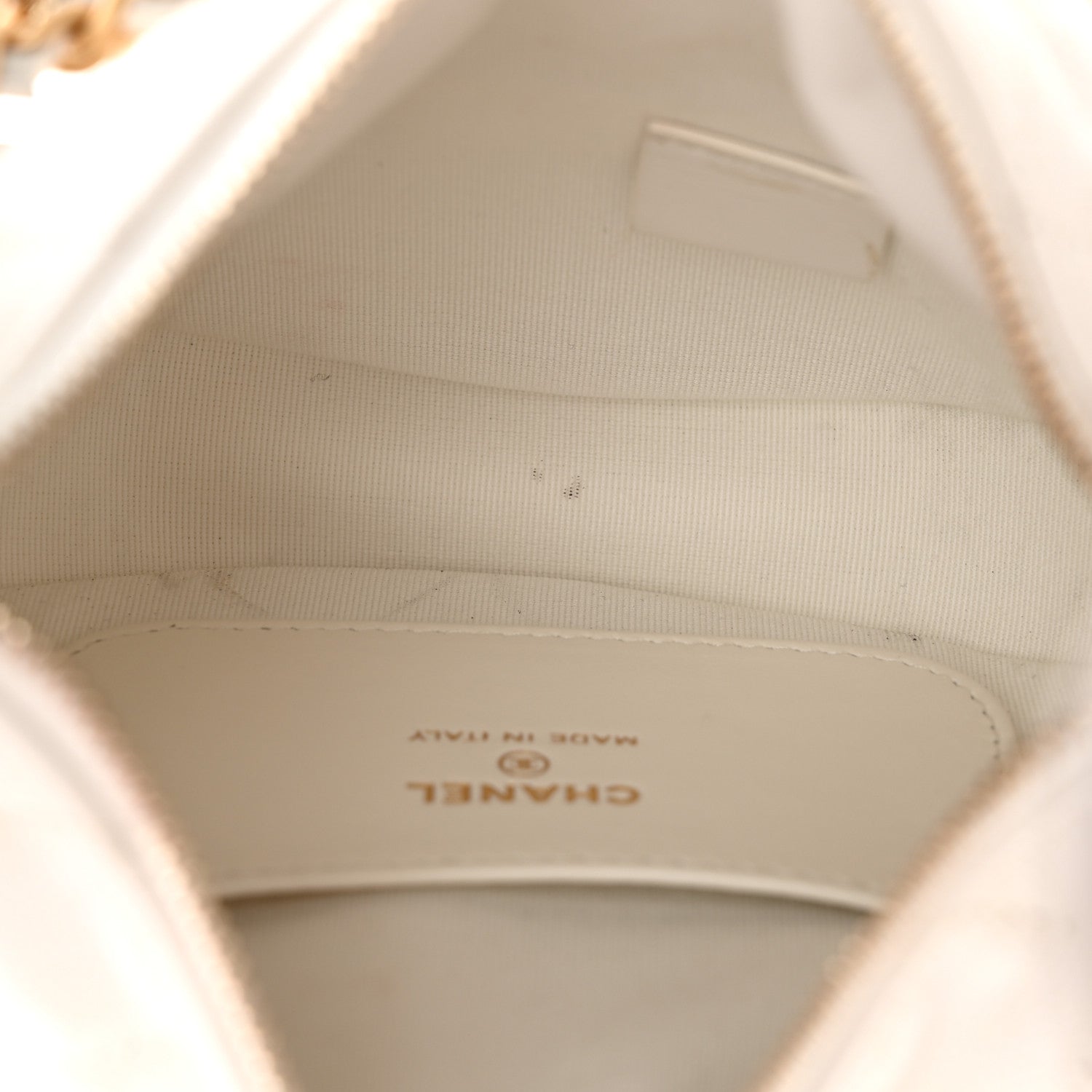 Chanel Shiny Caviar Quilted Bow Pouch Hobo White 13 of 13