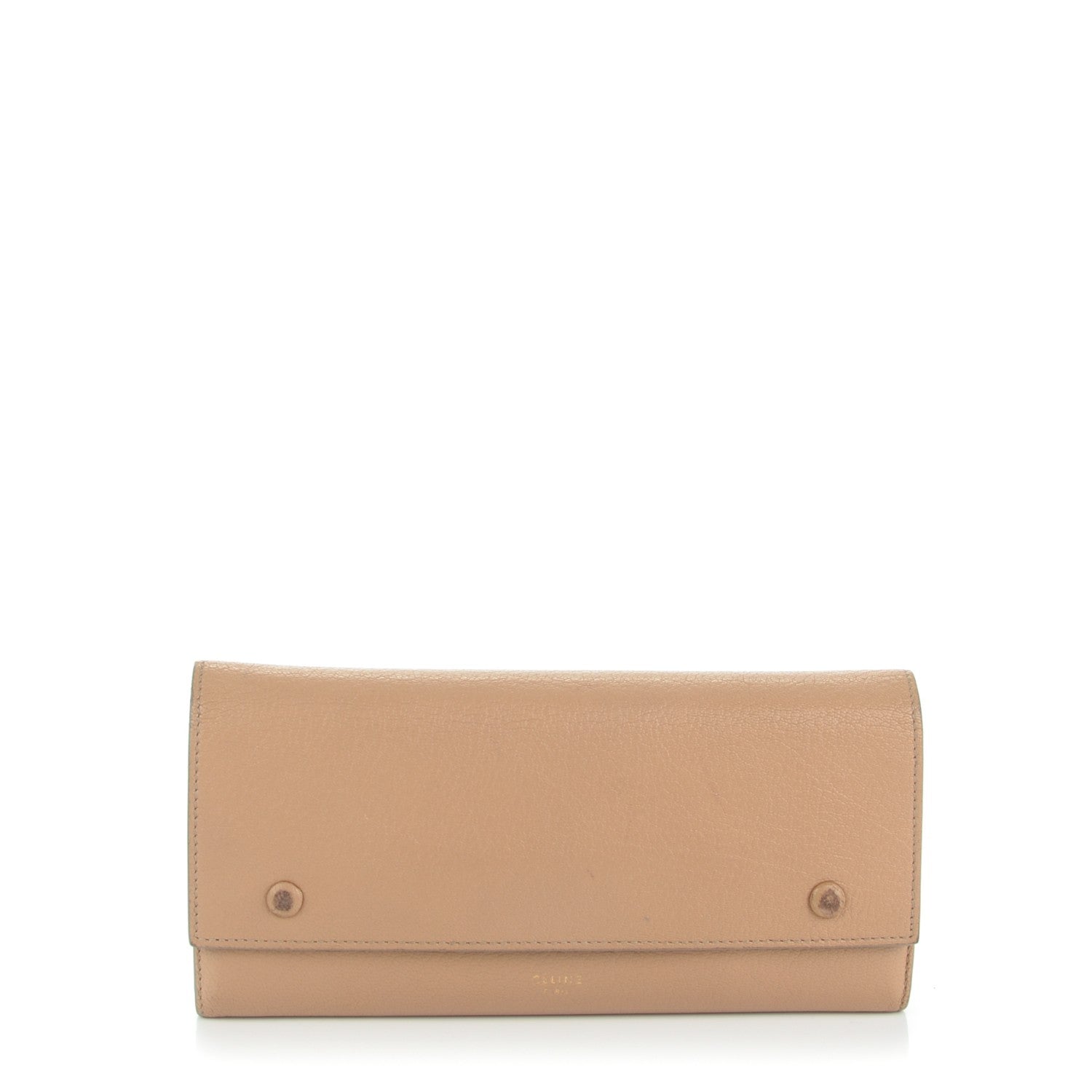 Celine Goatskin Large Multifunction Flap Wallet Praline 1 of 8